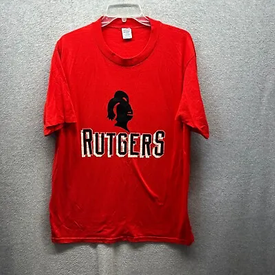 Vintage Rutgers Scarlet Knights Shirt Adult Extra Large XL Red Football Mens • $34.87