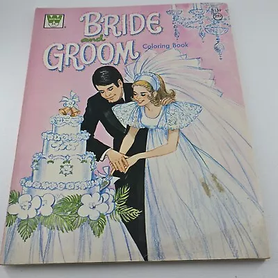 Whitman Bride Groom Coloring Book Vintage ( 5 Of 86 Pages Colored) • $9.99