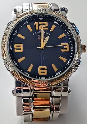 Us Polo Assn Men's Watch Silver Blue Gold Colors NEW NEEDS BATTERY NEW Nautical  • $26.50