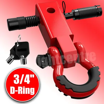 2 Tow Shackle Hitch Receiver Heavy Duty 3/4  D-Ring Recovery For Truck Jeep SUV • $40.99