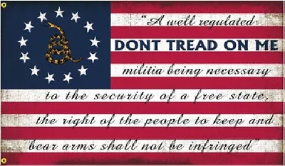 3x5 Gadsden Betsy Ross 1776 A Well Regulated Militia We The People Flag Banner A • $12.88