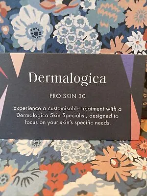 Harvey Nichols Dermalogica🌸Pro Skin 30 Customisable Treatment Gift Card Voucher • £15