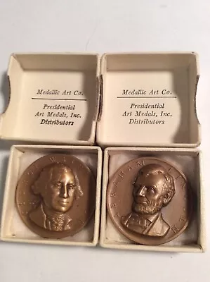 Two Vintage Medallic Art Co. Presidential Medals Inc. • $37.75
