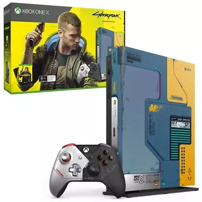 Microsoft Xbox One X Cyberpunk 2077 Limited Edition 1TB Console + 9 Games • $1395