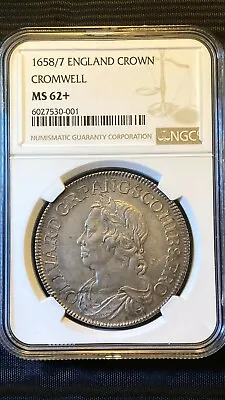 1658 Crown Oliver Cromwell Slabbed By NGC MS62+ Very Rare • £21500