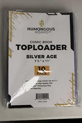 (10) Humongous Hoard Silver Comic Book Top Loader W/Gem Fresh Coating Pack • $25