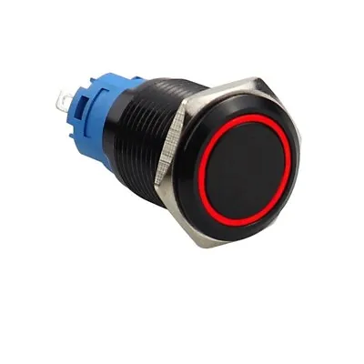 Metal Black Push Button Switch LED Momentary Latching Pc Boat Car Light Switch • $5.49