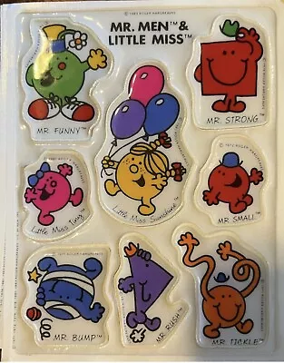 Vintage 1983 Mr. Men & Little Miss Puffy Sticker Sheet • $7.50