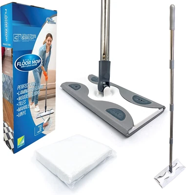 £16.50 • Buy Static Floor Wipes Mop, Flat Mop With Disposable Floor Wipes For Quick And All-
