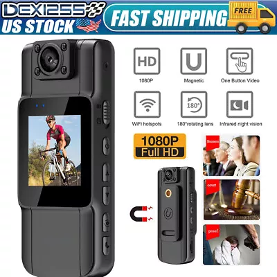 2K 1080P Video Recorded DVR IR Night Cam WIFI Camcorder Police Body Mini Camera • $26.99