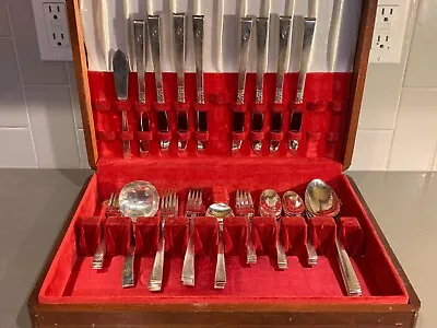 Vintage Oneida Community Plate Forever Silverware 43 Pc Service For 8 RARE • $89.90