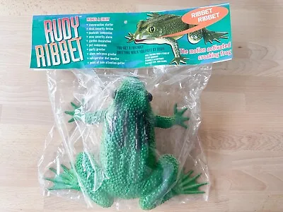 1996 Rudy Ribbet Motion Activated Croaking Frog Noise Door Greeter LARGE 9” NOS • $74.95