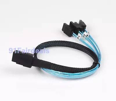 LOT Mini SAS SFF-8087 36P To 4 SATA HD Splitter Breakout Cable Connector 0.5M/1M • $7.98