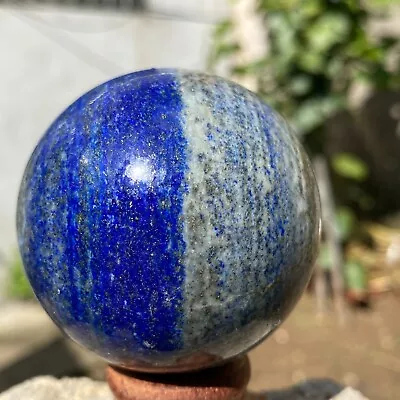 325GNatural Polished Lapis Lazuli Quartz Crystal Sphere Ball Rock Healing2352582 • $0.99