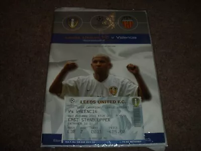 Leeds United V Valencia Uefa Champions League Semi Final 2nd May 2001 & Ticket • £4.99