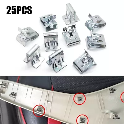 25x Metal Retainer Clip Car Dashboards Panel Interior Trim 1/2  X 5/8  Moulding • $7.33