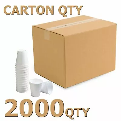 £79.99 • Buy 2000 QTY Disposable White Cups 7 Oz CARTON OFF New Foam Pack -  High Quality 