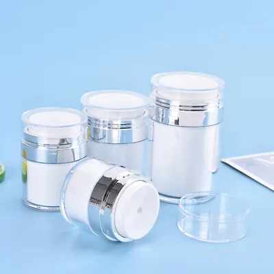 $6.58 • Buy Airless Pump Jar Empty Acrylic Cream Bottle Refillable Cosmetic ContaY WsRUUS