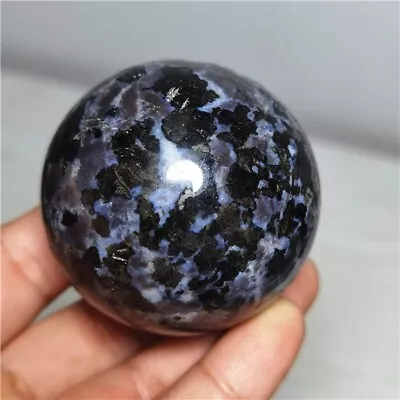 234g Indigo Gabbro Mystic Merlinite Gemstone Sphere Ball Specimen Healing  L287 • $19.99