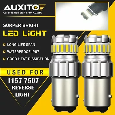 AUXITO Rear Tail Brake Light Stop Lamp DRL BAY15D P21/5W 380 1157 Led Bulb White • £11.53