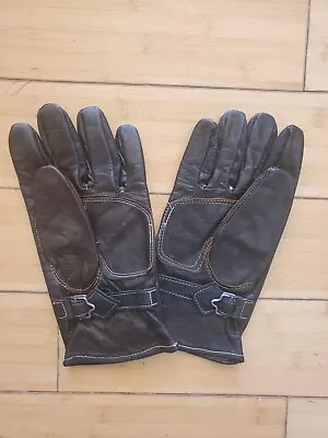 Vintage HORSE HIDE LEATHER GLOVES Dark Brown Men's • $35