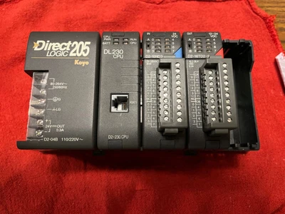 $100 • Buy Koyo Direct Logic 205 Plc D2 043 Power Supply With DL 230 Cpu With Two Cards.