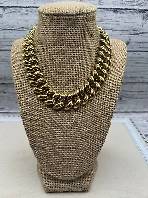 Vintage Signed Monet Gold Statement Estate Necklace • $14.99