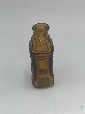 Miniature Dollhouse Apple Bitters Amber Glass Bottle Vintage Phila (Taiwan) • $3.99