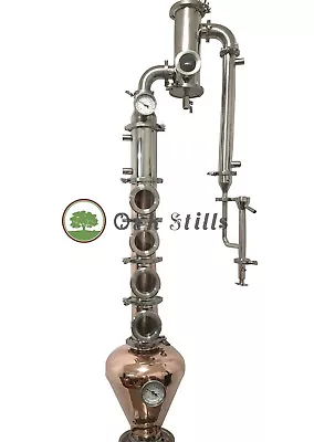 4 Inch Copper Reflux Still Column With Gin Basket And Whiskey Helmet • $1469