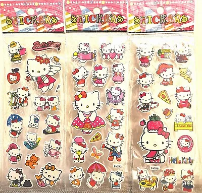 Hello Kitty Stickers Vinyl Bag Kids Birthday Party 10 Sheets(Total 100 Stickers) • $4.99