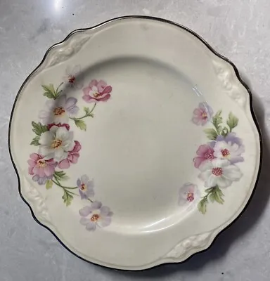 1948 Vintage Homer Laughlin Virginia Rose 6.25” Dessert Plate E48N8 Cottagecore • $10