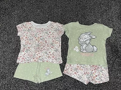 Baby Girls Disney Thumper Short Summer Pyjamas Bundle 18-24 Months  • £2