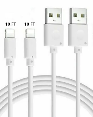 $6.98 • Buy 2x 10ft Extra Long Charger Cable Charging Cord For IPhone 5 6 7 8 X XS 