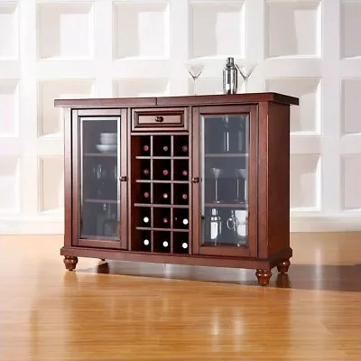 Crosley Cambridge Sliding Top Bar Cabinet In Mahogany • $459.99