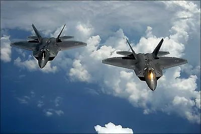 Poster Many Sizes; Two U.S. Air Force F-22 Raptor Aircraft • $24.03