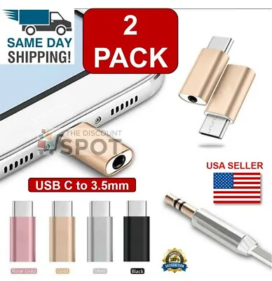 $4.16 • Buy USB-C Type C Adapter Port To 3.5MM Aux Audio Jack Earphone Headphone Cable USB 2