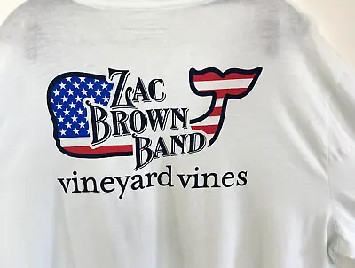 Vineyard Vines Mens XXL Zac Brown Band Tee Shirt Long Sleeve T-Shirt Cotton Flaw • $49.50