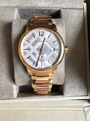 New In Box Burberry Rose Gold Classic BU10013 Bracelet Watch Retail $1000 • $595