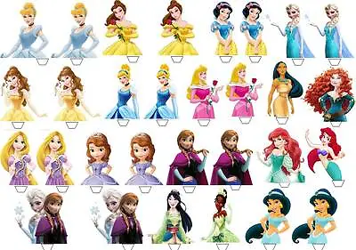 £2.99 • Buy 30 X DISNEY PRINCESS HALF BODY Edible Cup Cake Toppers Premium Wafer *STAND UP*