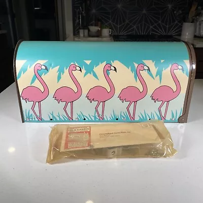 Vintage Rural Style Mailbox Pink Flamingo Sleeve By Steel City 1988 Retro READ • $89.95