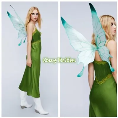 BO-F1 Fairy Angel Tinkerbell Wings Pixie Adults Kids Costume Accessory 68cm • $17.38