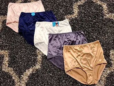 Lot Of 5 Vanity Fair Women's Briefs Size 8 Satin Panties • $25