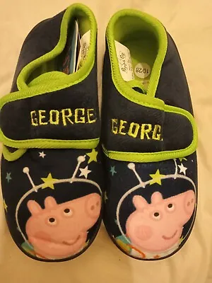 Peppa Pig George Character Boys Slippers Size 10 • £10