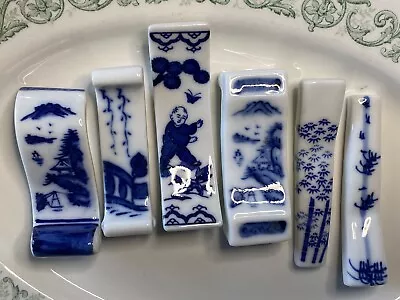 Set Of 6 Vintage Porcelain Chopstick Rests/Holders  *Willie • $7.99