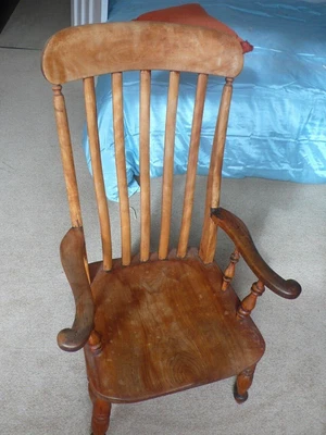 £30 • Buy Antique Pine Chair, Victorian Rocking Chair Without Runners