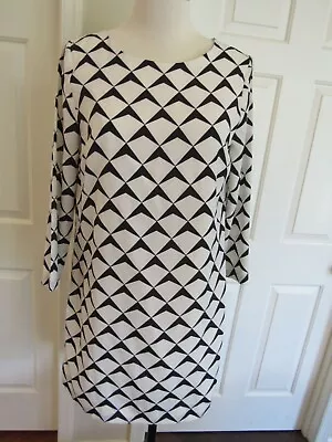 NWT J. Crew Factory Geo Print Three-quarter Sleeve Gallery Dress Size 8 $108 • $9.99