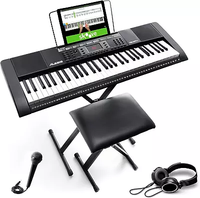 Alesis Melody 61 Key Keyboard Piano For Beginners With Speakers Stand Bench H • $181.37