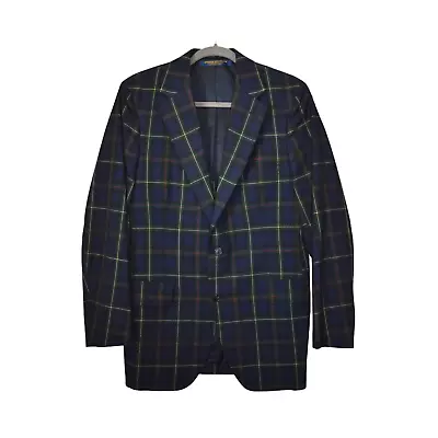 Brooks Brothers Vintage Tartan Plaid Suit Jacket Blazer Green Size 39R • $65