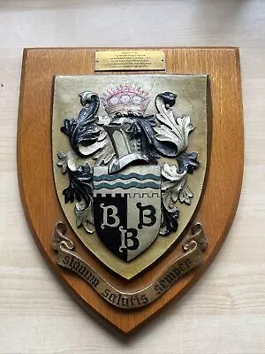 Ub22- Rare Bridlington Crest Shield Plaque Awarded To RAF Driffield • £29.99