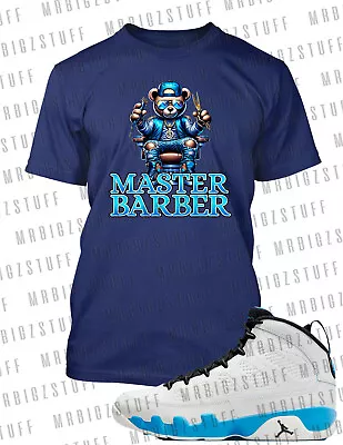 Master Barber Bear Graphic Pro Club Shaka Tee To Match J9 Powder Blue Shoe • $20.59